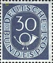 D,Bund Mi.Nr. 132 Posthorn (30)