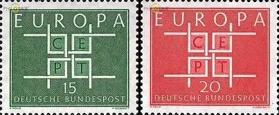 D,Bund Mi.Nr. 406-407 Europa 63 (2 Werte)