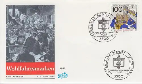 D,Bund Mi.Nr. 1476 Wohlf.90 Geschichte der Post, Paketpostamt (100+50)