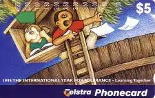 Telefonkarte Australien Telstra, International Year for tolerance 1995, 5
