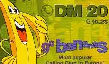 Calling Card, bananas, Comic Banane, DM 20 / € 10,23