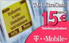Handykarte T Mobile, XtraCash "XtraRoaming...", 15 € / 29,34 DM