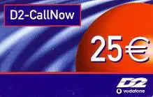 Handykarte D2Vodafone, CallNow, blau/rot, 25 €