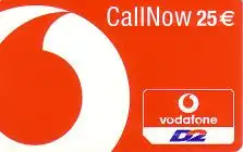 Handykarte D2Vodafone, CallNow, rot, 25 €