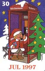 Telefonkarte Dänemark, Weihnachten - Jul 1997, 30