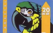 Telefonkarte Dänemark, Papagei, 20