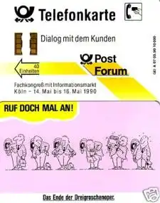 Telefonkarte A 07 05.90 Post Forum Köln, DD 1005, Aufl. 10000