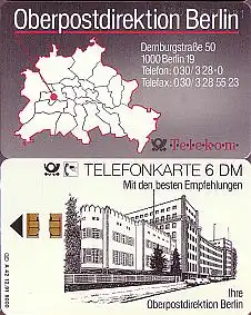 Telefonkarte A 42 12.91 OPD Berlin, 1. Aufl.