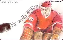 Telefonkarte A 31 09.93 Arbeitsschutz - Eishockey Torwart