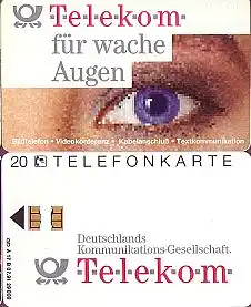 Telefonkarte A 17 B 07.91 Telekom für wache Augen, DD 1108, Aufl. 29000