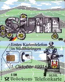 Telefonkarte A 33 10.91 1.Kartentelefon Thüringen, 2. Aufl.,DD 2205, Aufl. 40000