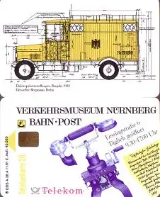 Telefonkarte A 36 A 11.91 Verkehrsmuseum Nürnberg, 2. Aufl., DD 2205, Aufl.40000