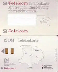Telefonkarte A 43 12.91 OPD Bremen, große Nr., DD 1204, Aufl. 49500