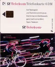 Telefonkarte A 45 12.91 Auf Teamgeist.(Radfahrer), 1. Aufl.,DD 3112, Aufl. 14000