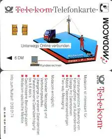 Telefonkarte A 48 12.91 Modacom, 1. Aufl., große Nr., DD 1202, Aufl. 24000