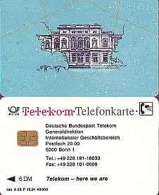 Telefonkarte A 52 F 12.91 Telekom Generaldirektion Bonn, DD 1209, Aufl. 49000