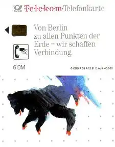 Telefonkarte A 53 A 12.91 Berlin, 2. Aufl., DD 2204, Aufl. 40000