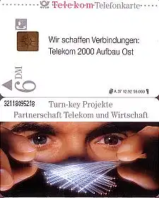 Telefonkarte A 37 12.92 Telekom 2000 Aufbau Ost, DD 3211, Aufl. 56000