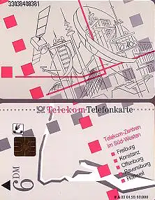 Telefonkarte A 03 01.93 Telekom-Zentren im Süd-West., DD 3303, Aufl. 60000