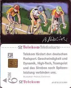 Telefonkarte A 07 01.93 Radfahrer, DD 3212, Aufl. 54000