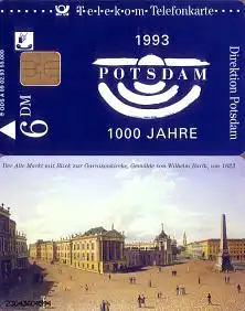 Telefonkarte A 09 09.93 1000 Jahre Potsdam, Modul 51 F, DD 2304, Aufl. 55000