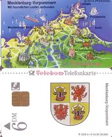 Telefonkarte A 14 03.93 Mecklenburg-Vorpommern, DD 2303, Aufl. 50000