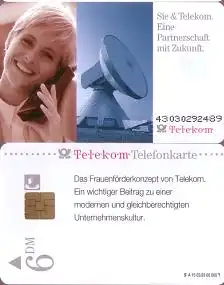 Telefonkarte A 15 03.93 Frauenförderkonzept, große Nr., DD 4303, Aufl. 60000