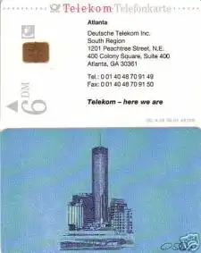 Telefonkarte A 26 08.93 Telekom Atlanta, DD 1401, Aufl. 49000