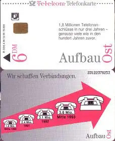 Telefonkarte A 38 10.93 Aufbau Ost, DD 2312, Aufl. 70000