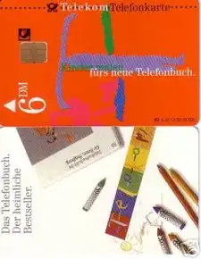 Telefonkarte A 42 12.93 Kinder malen - Telefonbuch, DD 5401, Aufl. 48000
