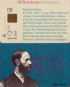 Telefonkarte A 17 04.94 Heinrich Hertz, Modul 23, DD 3404, Aufl. 50000