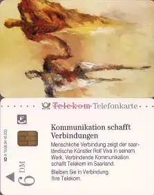 Telefonkarte A 18 06.94 Saarland, Künstler Rolf Viva, DD 5406, Aufl. 45000