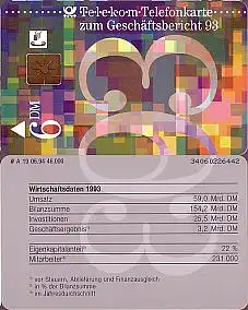 Telefonkarte A 19 06.94 Geschäftsbericht 93 DD 3406, Aufl. 46000