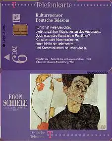 Telefonkarte A 20 08.95 Egon Schiele Selbstbildnis, DD 5505, Aufl. 32000