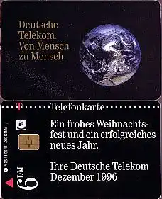 Telefonkarte A 35 11.96 Frohe Weihnachten 1996 DD 5611, Aufl. 111000