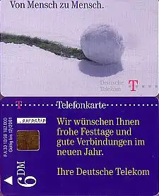 Telefonkarte A 30 10.98 Von Mensch zu Mensch, Modul 20, DD 3810, Aufl. 182000