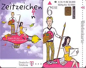 Telefonkarte A 36 11.98 Zeitzeich(n)en, DD 5811, Aufl. 24000