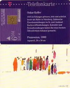 Telefonkarte A 10 07.99 Oskar Koller - Prozession, DD 3907, Aufl. 70000