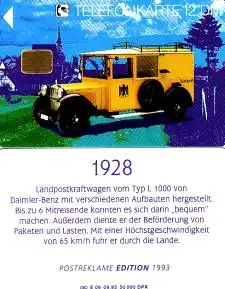 Telefonkarte E 09 09.93 Landpostkraftwagen 1928