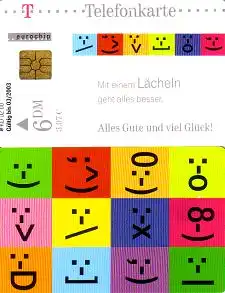 Telefonkarte KD 02 00 Mit einem Lächeln - Piktogramme