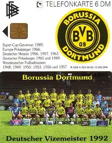 Telefonkarte K 253 09.92 Borussia Dortmund