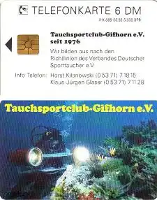 Telefonkarte K 889 03.93 Tauchsportclub Gifhorn eV