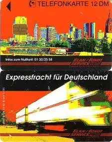 Telefonkarte K 490 B 05.93 Elan/Rindt Service Expressfracht für Deutschland