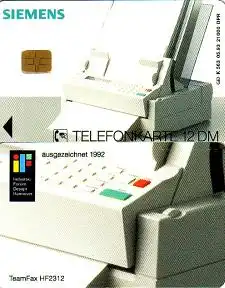 Telefonkarte K 563 05.93 Siemens TeamFax HF2312, Aufl. 21.000