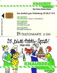 Telefonkarte K 922 07.93 Knauber Bonn - 25 Jahre Hobby-Spaß