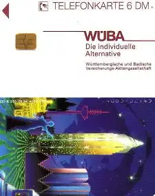 Telefonkarte K 335 06.94 WÜBA Versicherung Skyline Frankfurt