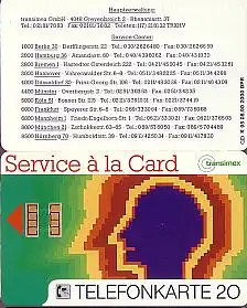 Telefonkarte K 95 08.90, Service á la Card, Aufl. 2000