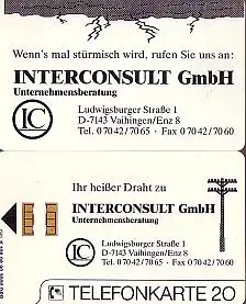 Telefonkarte K 108 08.90, Interconsult, Aufl. 3000