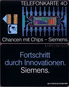 Telefonkarte K 210 01.91, Siemens Innovation, Aufl. 21000