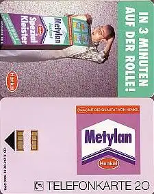 Telefonkarte K 247 02.91, Metylan/Henkel, Aufl. 7000